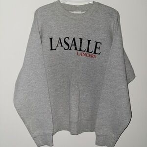 Vintage LaSalle Lancers University Crew Neck Sweatshirt Size XL Made In USA Gray